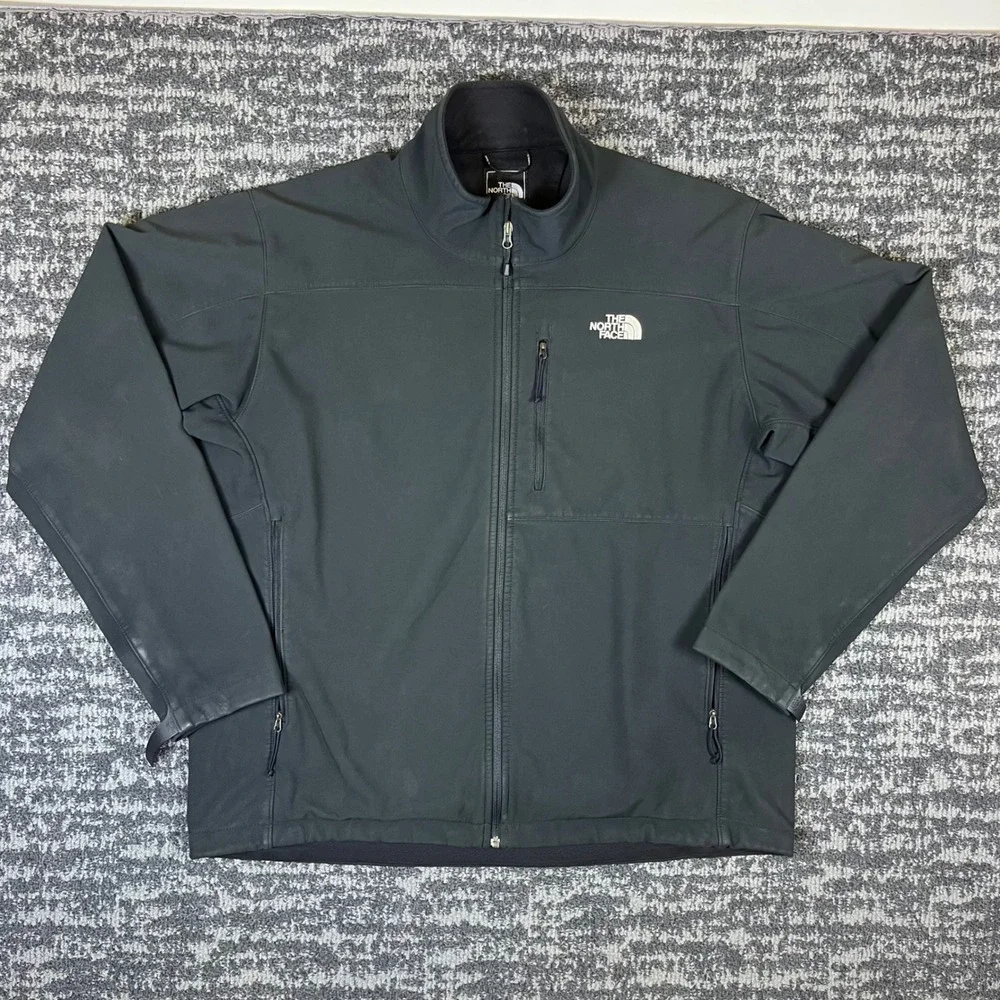 The North Face Jacket Mens XXL Apex Bionic Black Softshell Full Zip AMVY T183
